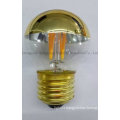 Half Gold Mirror LED Bulb, 2W G45 LED Filament Bulb